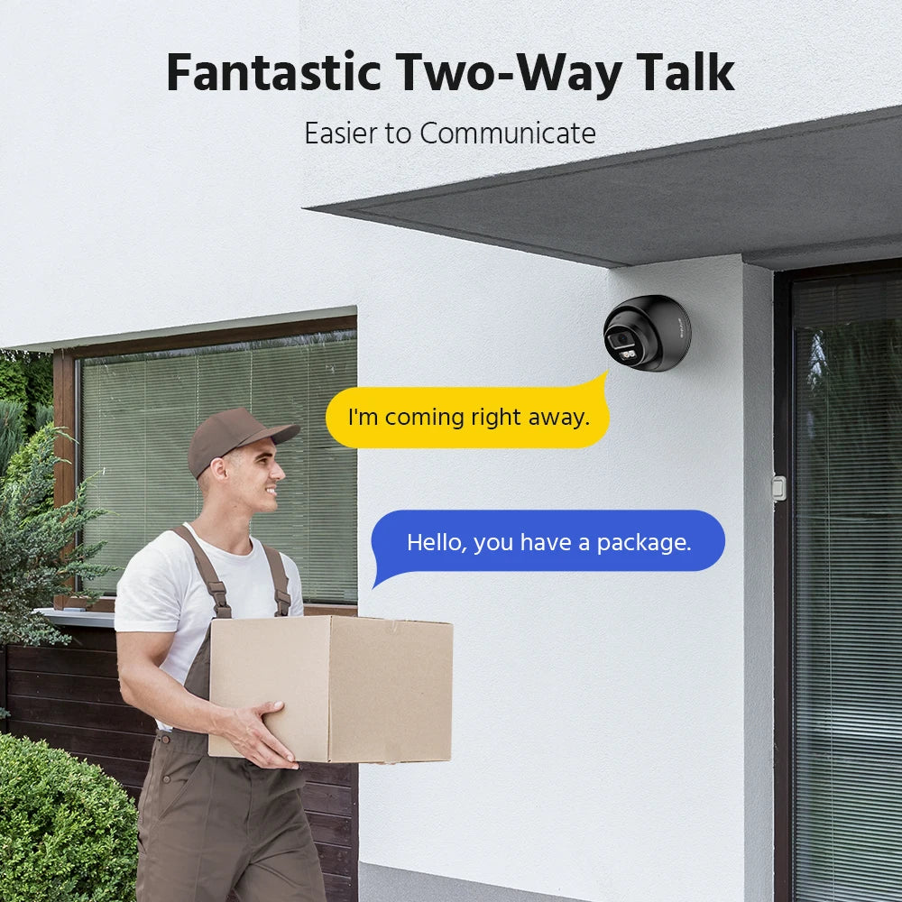 ANNKE 8CH Ultra HD POE Security Cameras CCTV Kit 8MP NVR Recorder With 3K Video Surveillance System Built-in Mic IK08 IP Camera