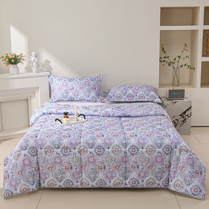 Soft Cloud-feeling Summer Duvet Thin Skin-friendly Breathable Comforter Cool Refreshing Blanket Lightweight Single Double Quilt