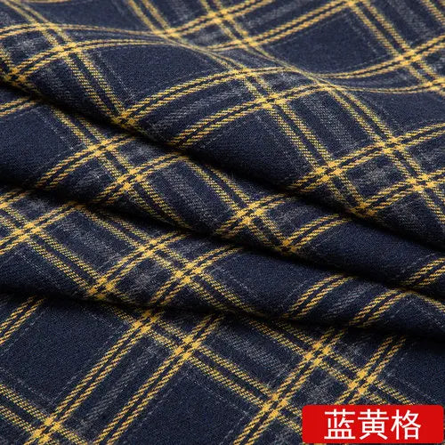50cmBrushed Polyester Cotton Plaid Fabric 240gsm 1.45m Wide Soft Checkered Cloth for Spring Autumn Shirts, Skirts & DIY Sewing