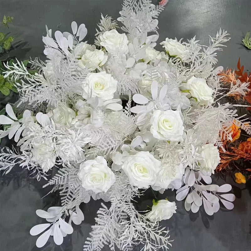 70/50/40/30/20cm New Wedding Table Centerpiece Flower Wreath, Candlestick Decor, Rose, Green Leaf, Floral Arrangement, Christmas