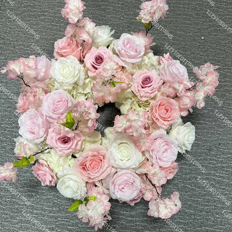 70/50/40/30/20cm New Wedding Table Centerpiece Flower Wreath, Candlestick Decor, Rose, Green Leaf, Floral Arrangement, Christmas