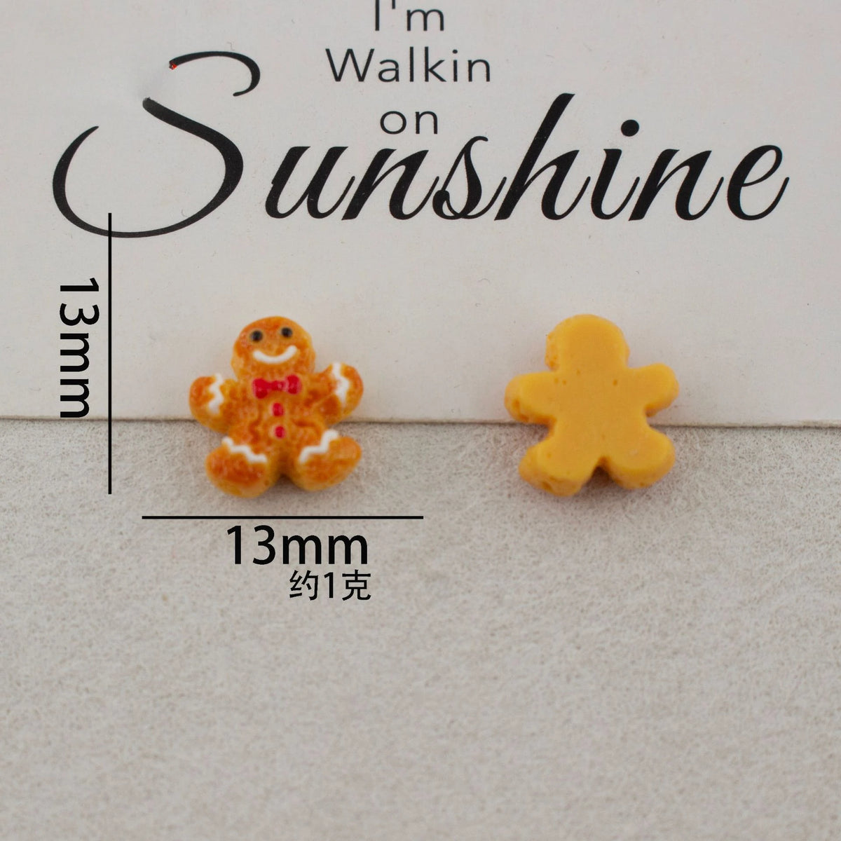 Cute Christmas Gingerbread Biscuit Gift Box Series 3D Resin Cabochon DIY for Keychain Earrings Dollhouse Accessories