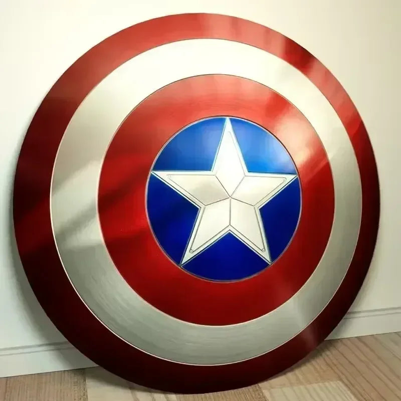47.5cm Full Metal Captain Shield Cosplay Prop Adults And Kids Halloween/Carnival/Christmas Super Hero Home Decorat Birthday Gift