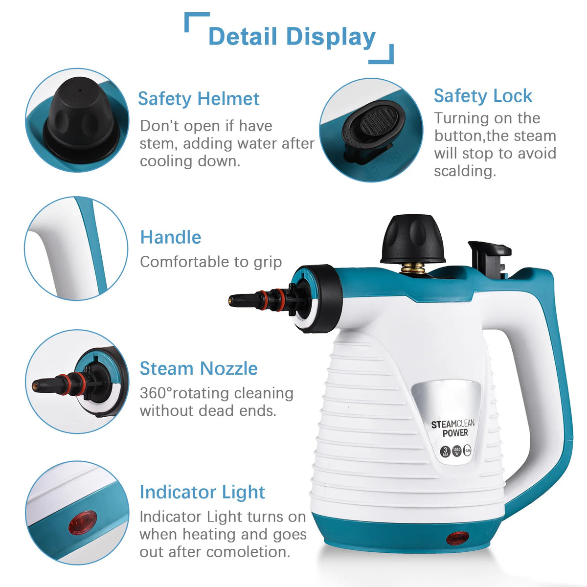 Handheld Steam Cleaner, Multifunctional Kitchen Range Hood, Stain Removal and Cleaning Machine, Bathroom Cleaner