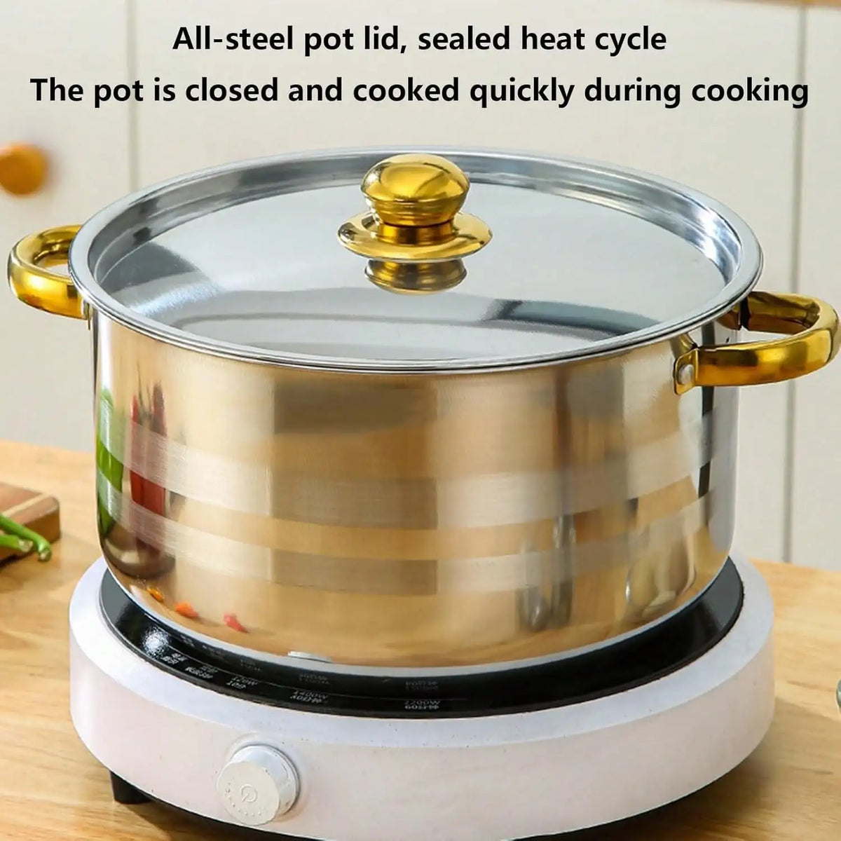 TAIMASI [10pcs Stainless Steel Pot Set] 10pcs Stainless Steel Pot Set, Multi-Size Cooking Pots With 5 POTS + 5 LIDS | Deep Stock Pot, Suitable For Home And Restaurant Cooking, Soups, Hot Pots, Noodles, Pasta, Seafood Soups Ch