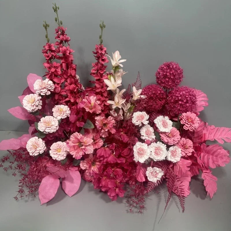 Simulation Wedding Silk Flower Earth Row Flower High Flower Stage Wedding Road Huide Event Party Layout Floor Flower Arrangement