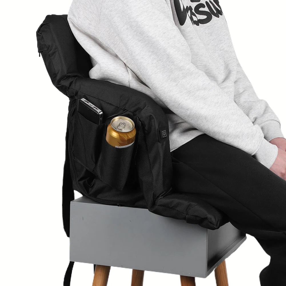 Comfort Stadium Seats with Back Support Folding Heated Stadium Seat Cushion 3 Speed Temperature Winter Warm Heated Seat Mat