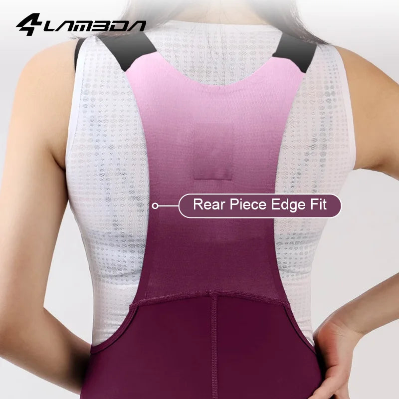 LAMEDA Women's Cycling Bib Shorts Absorb-Shock Padded Road Bike Strap Shorts Summer Breathable Riding Biking Bib Shorts Clothes