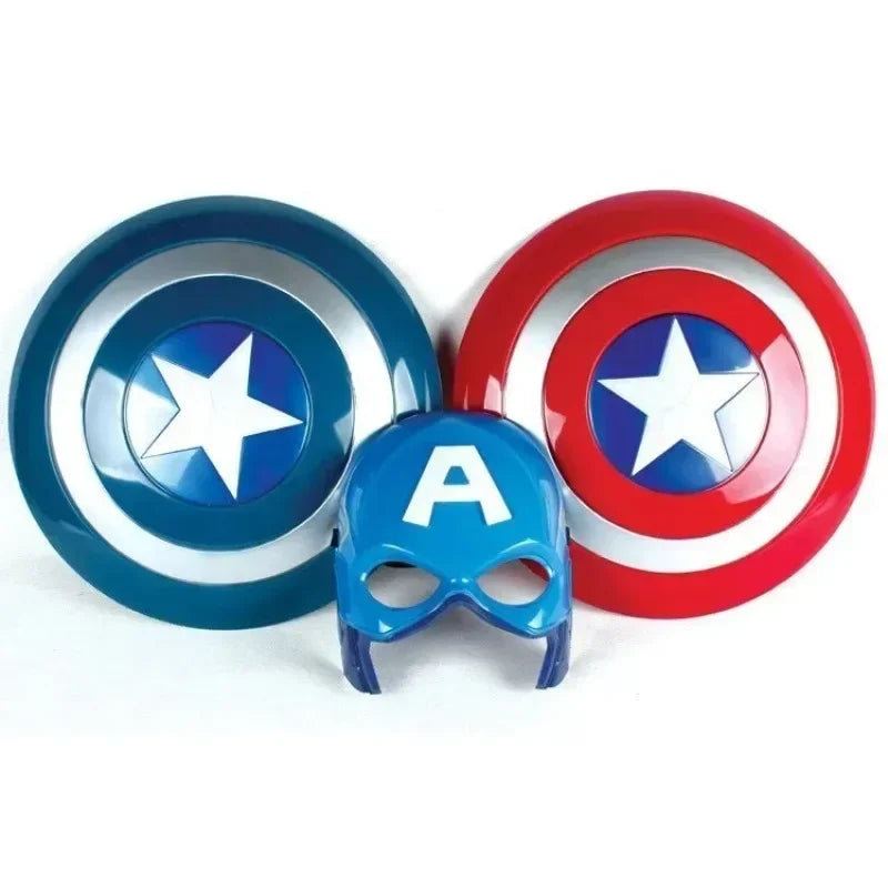 32cm Cosplay America Captain Luminous Light Sound Shield+Mask Costume Fancy Dress Party Anime Stage Show Props Christmas Gift