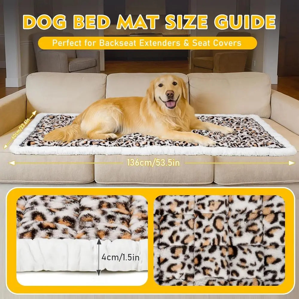 Backseat Dog Bed Mat Car Non-Slip Scratch-Resistant Seat Cover Thick Pet Travel Cushion Washable Seat Protector Blanket Cars SUV