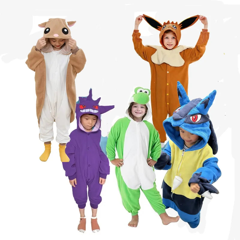 Kids Cosplay Costume Clothes Children Onesies Kigurumi Full Body Sleepwear Whole Pijamas Boys Costume Halloween Christmas Gift