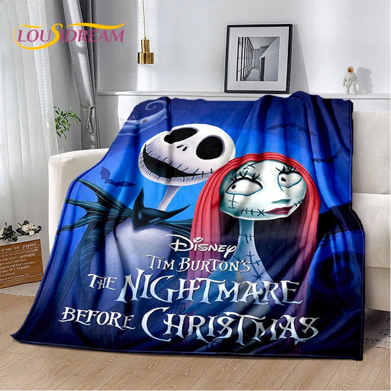 The Nightmare Before Christmas Jack Cartoon Blanket,Flannel Soft Throw Blanket for Home Bedroom Bed Sofa Picnic Office Kid Gift