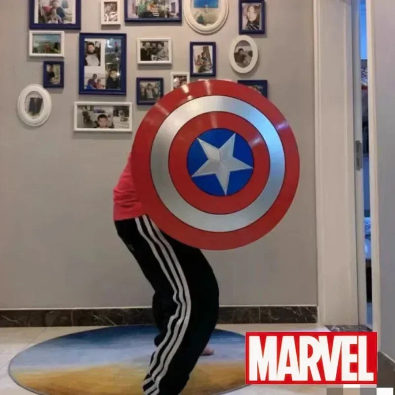 47.5cm Full Metal Captain Shield Cosplay Prop Adults And Kids Halloween/Carnival/Christmas Super Hero Home Decorat Birthday Gift