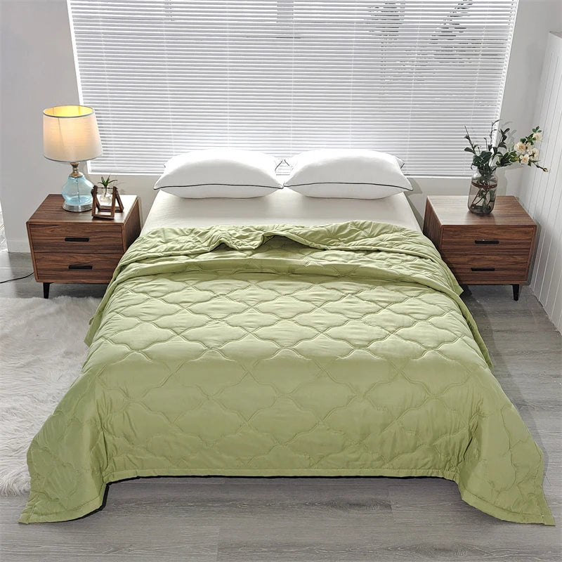 Cool Refreshing Soft Summer Quilt Skin Friendly Breathable Flower Printing Air Conditioner Blanket Thin Well-vetilated Comforter