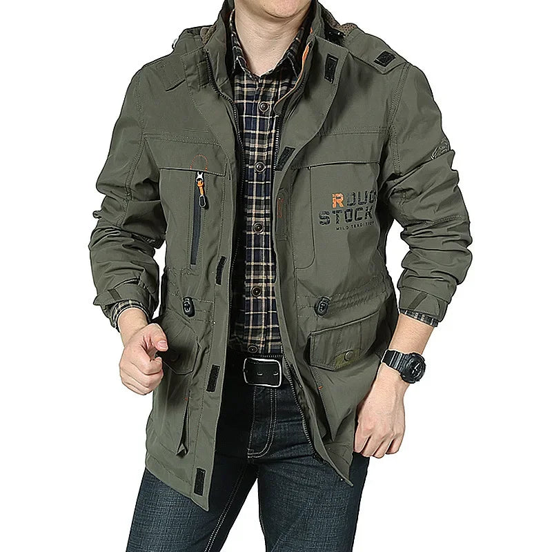 Autumn Male Outdoor Casual Charge Clothes Middle-aged Jacket Large Size Waterproof Breathable Men's Jacket Motorcycle Jackets
