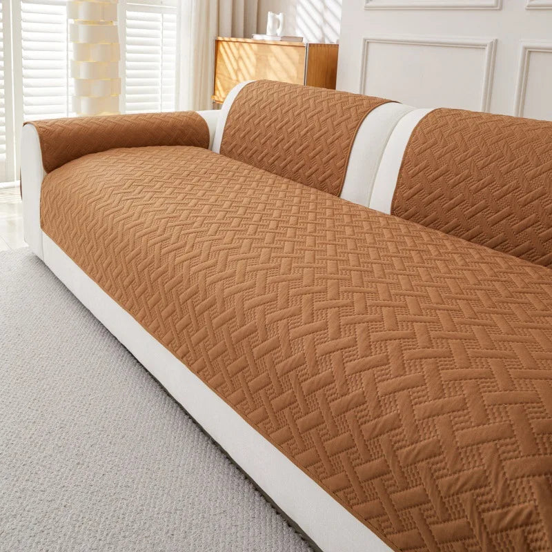 2026 New1pc Quilted Brushed Fabric Waterproof and Urine Resistant Classic Style Quilted Sofa Slipcovers Christmas Sofa Mat 쇼파커버