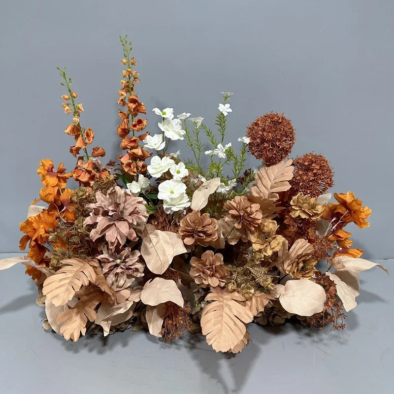 Simulation Wedding Silk Flower Earth Row Flower High Flower Stage Wedding Road Huide Event Party Layout Floor Flower Arrangement
