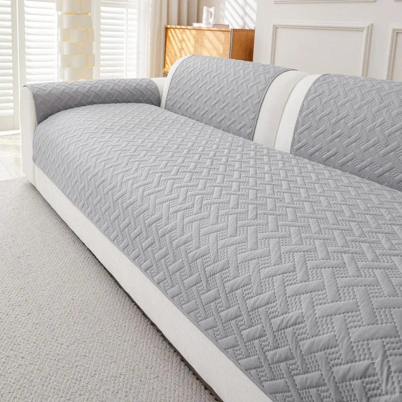 2026 New1pc Quilted Brushed Fabric Waterproof and Urine Resistant Classic Style Quilted Sofa Slipcovers Christmas Sofa Mat 쇼파커버
