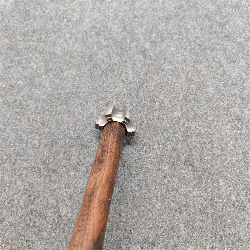 Vintage Hexagonal Bone Hammer for Fitness, Car Self-Defense, Window-Breaking Safety Hammer, Gourd Hammer, Cold Collection, Marti