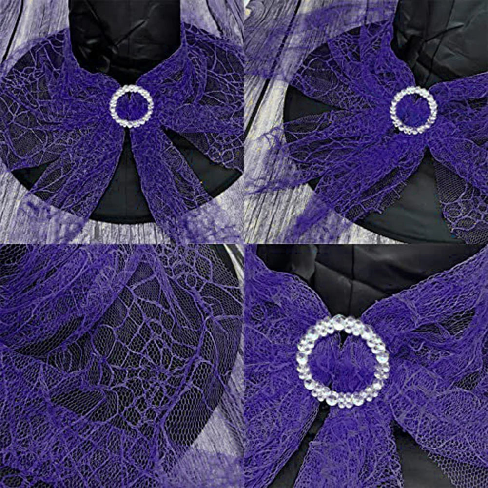 Halloween Witch Hat Black Large Ruched Witch Hat Cosplay Party Prop Halloween Dress Up Party Supplies