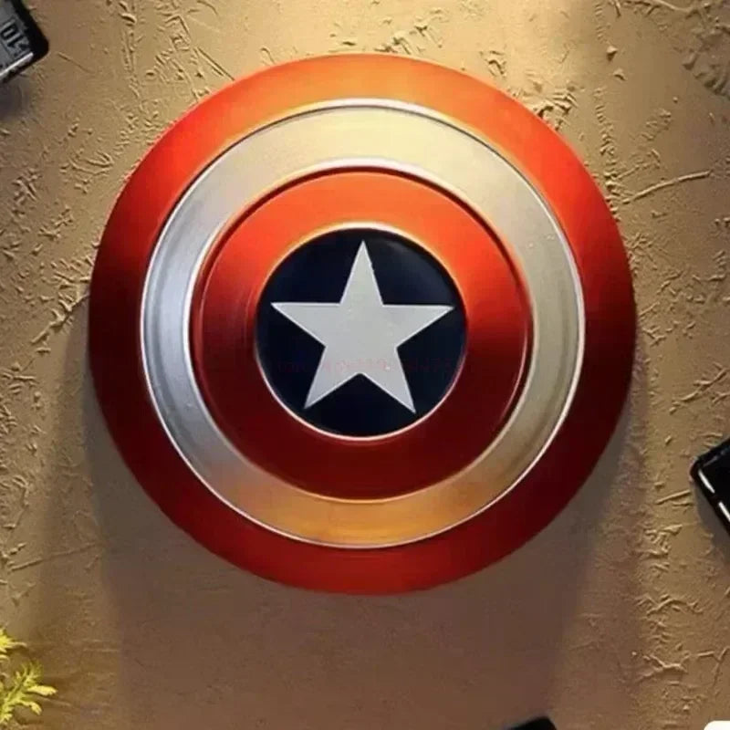 47.5cm Full Metal Captain Shield Cosplay Prop Adults And Kids Halloween/Carnival/Christmas Super Hero Home Decorat Birthday Gift