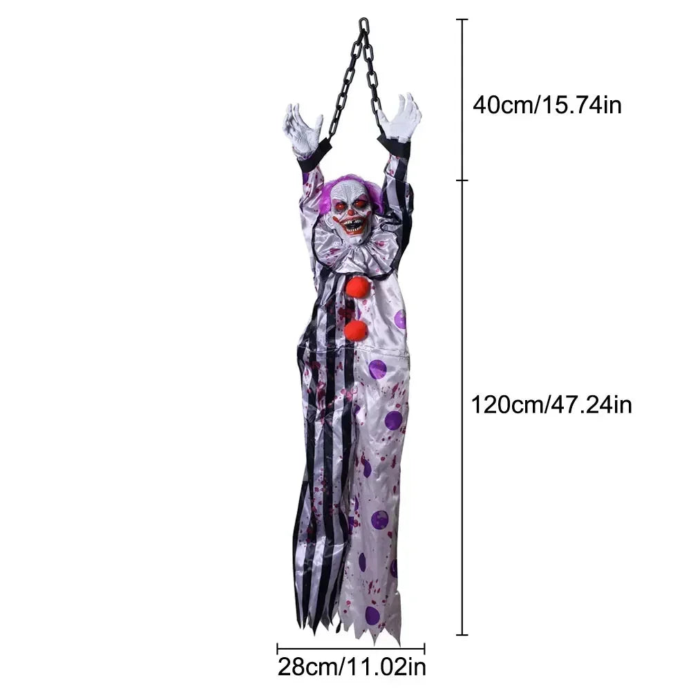 1PC Halloween Hanging Pumpkin Head Decoration with Scary Sounds - Fabric,  for Hanging Decor, Celebrates Halloween, Christmas