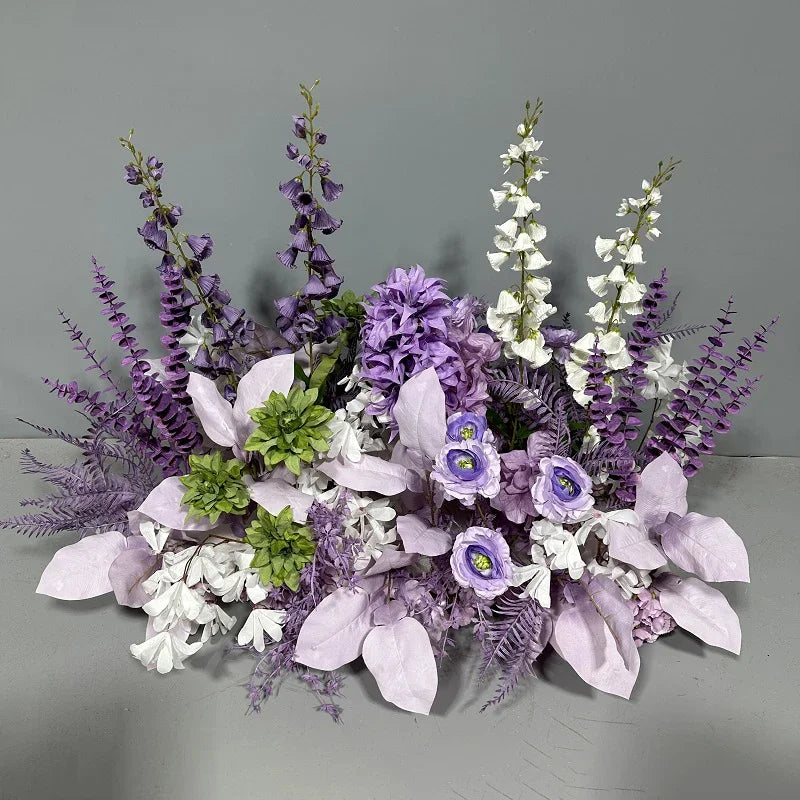 Simulation Wedding Silk Flower Earth Row Flower High Flower Stage Wedding Road Huide Event Party Layout Floor Flower Arrangement