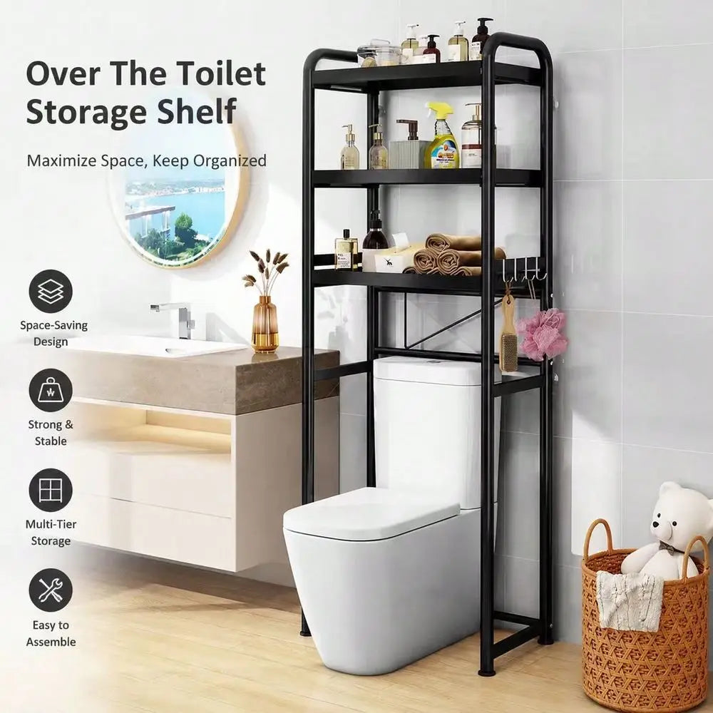 3-Tier Metal Over Toilet Shelving Rack