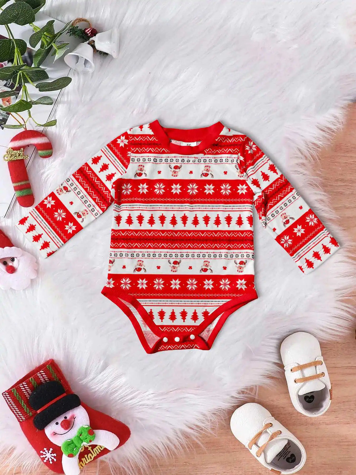 New Year's Costumes Short Sleeve Christmas Pyjamas Set Adults Kids Matching Outfits Cute Elk Print T-shirt+Trousers Loungewear