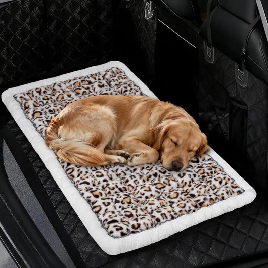 Backseat Dog Bed Mat Car Non-Slip Scratch-Resistant Seat Cover Thick Pet Travel Cushion Washable Seat Protector Blanket Cars SUV