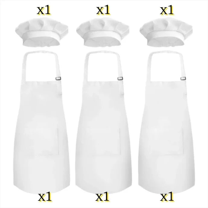 6-12 Pack Kids Painting Aprons with 2 Pockets Adjustable Chef Art Apron for Cooking Baking Painting Crafting Christmas Party