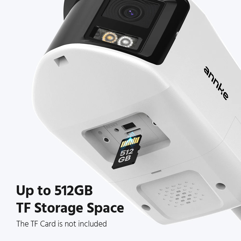 ANNKE 6MP DUO POE Dual Lens 180° Wide View Outdoor Video Camera,6MP AI Human Detect,6MP Security Camera 2 Way Audio CCTV Camera