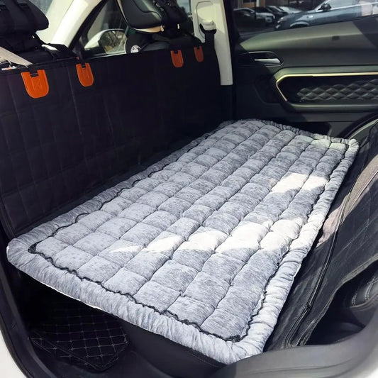 Backseat Pet Bed Mat, Truck Plaid Dog Bed or Car Back Seat, Deluxe Dog Seat Covers, Non-Slip Travel Pet Mat, Backseat Extenders