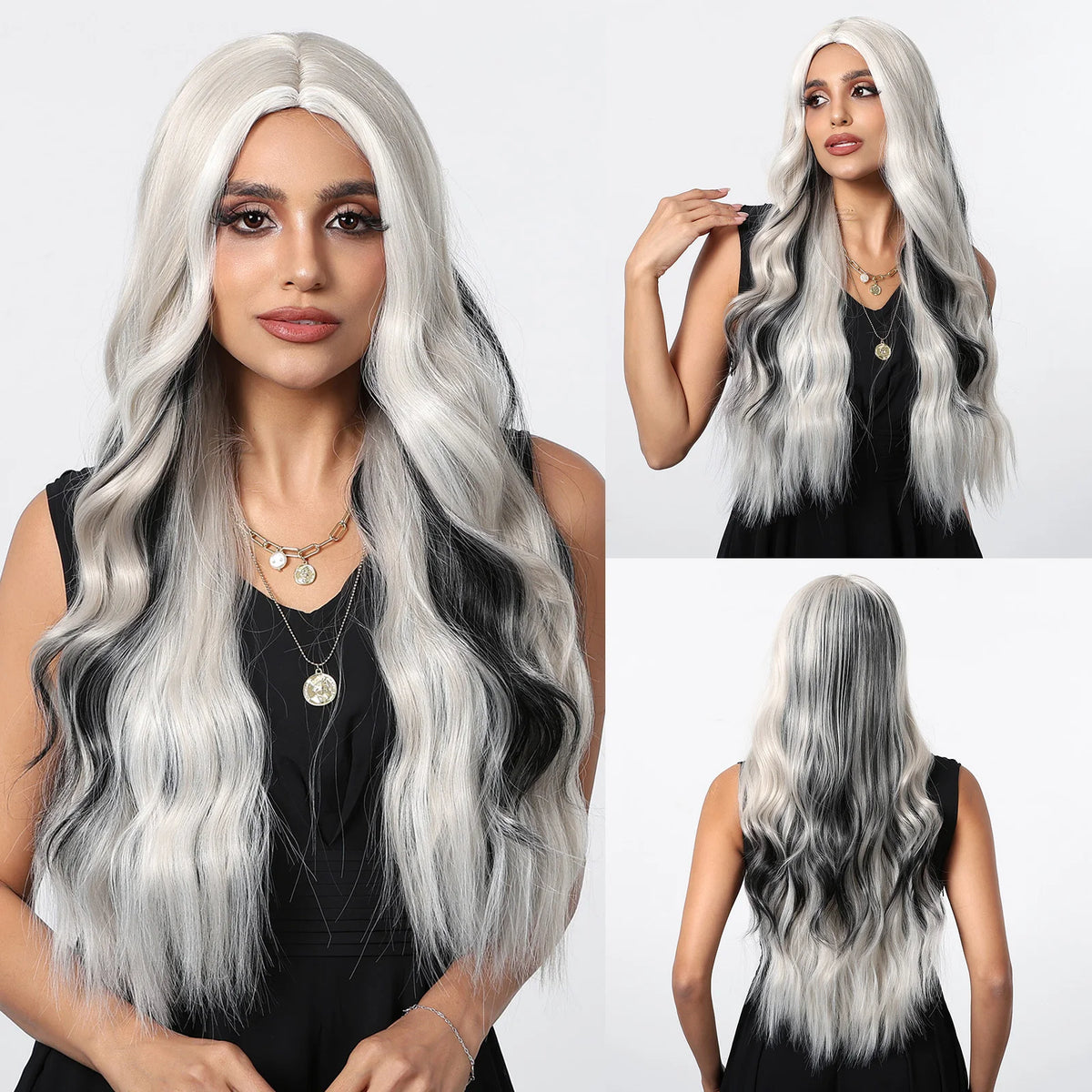 Long Curly Purple Hair Wig Deep Wavy Purple Wig For Fashion Women High Quality Synthetic Wig Party Cosplay Christmas Use 26 Inch