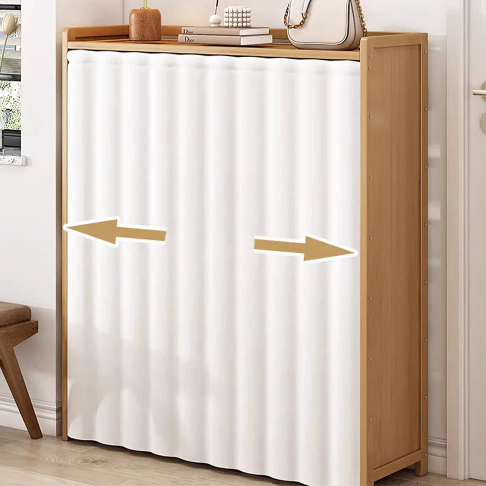 6-Tier Shoes Racks Organizer Racks Wooden Cabinet Organizer Storage Shelves for Entryway Living Room Hallway Doorway