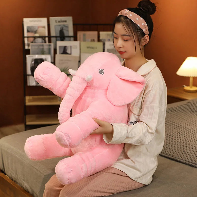 1PC 40cm 60cm Cute Plush Elephant Doll Toy Kids Play Back Cushion Cute Stuffed Elephant Child Accompany Doll Girl Christmas Gift