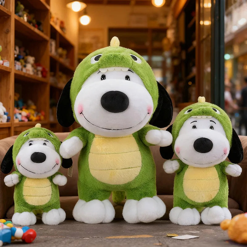 Large Size Peanuts Snoopy Dinosaur Costume Plush Toy Cute Dog Stuffed Animal Soft Doll Kids Birthday Christmas Gift