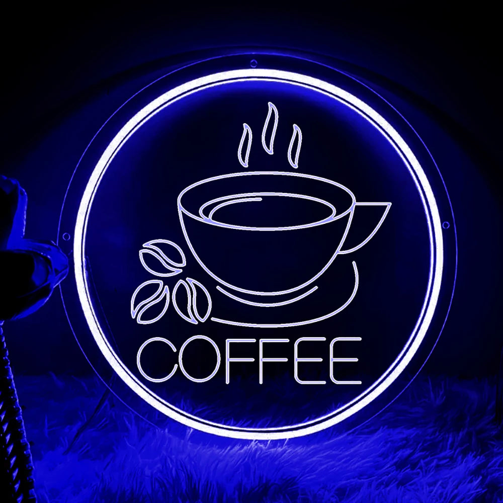 Custom Coffee Neon Sign Shop Home Woman Girls Room Decor Wall Decoration 3D Carving Sign Led Luminous Signs Christmas Gift