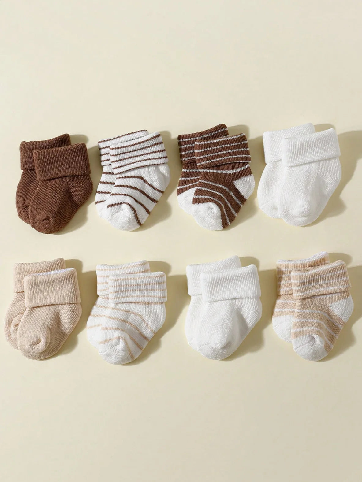 4 Pairs Baby Socks 0-12 Months, Non-Slip Infant Soft Socks for Boys and Girls, Newborn Baby Cute Ankle Socks Spring and Autumn
