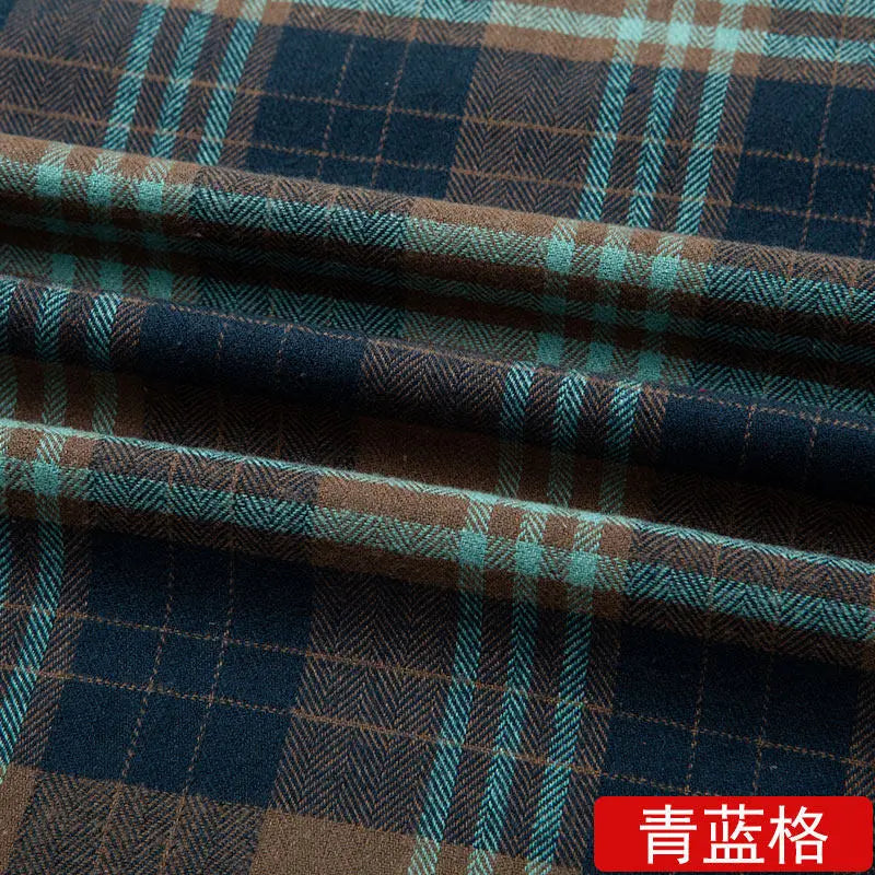 Brushed Plaid Cotton Fabric Soft To The Touch Sold By The Yard Ideal For Clothing Doll Dresses And DIY Sewing Projects.