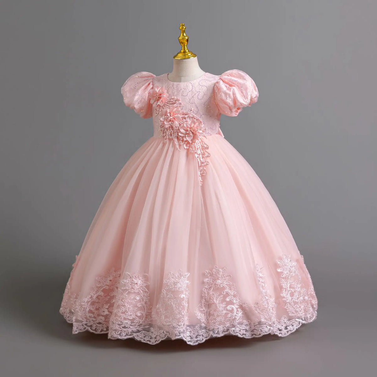 Girls Long Elegant Dresses Christmas Children's Evening Party Prom Red Clothing New Year Clothes 3 7 11 12 Years