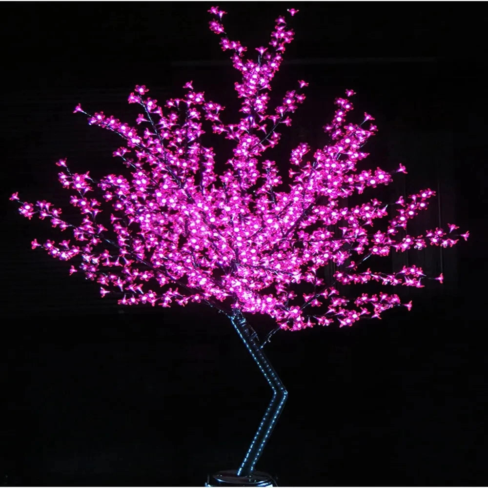 Waterproof Artificial LED Cherry Tree Night Light 1.5M-3M New Year Christmas Wedding Garden Decoration Light