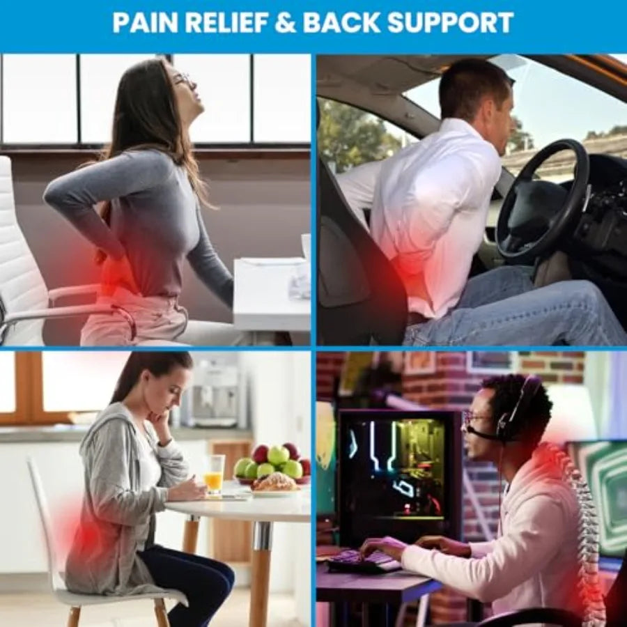 Lumbar Support Pillow for Office Chair, Office Home Essentials, Gifts for Mom, Dad, Back Support Pillow for Car, Chair Cushions