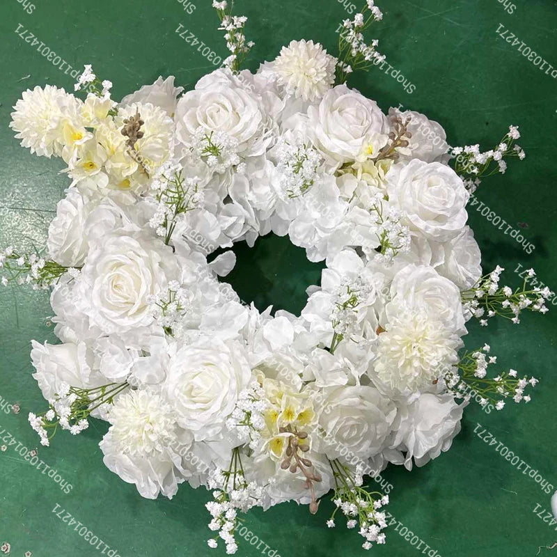 70/50/40/30/20cm New Wedding Table Centerpiece Flower Wreath, Candlestick Decor, Rose, Green Leaf, Floral Arrangement, Christmas