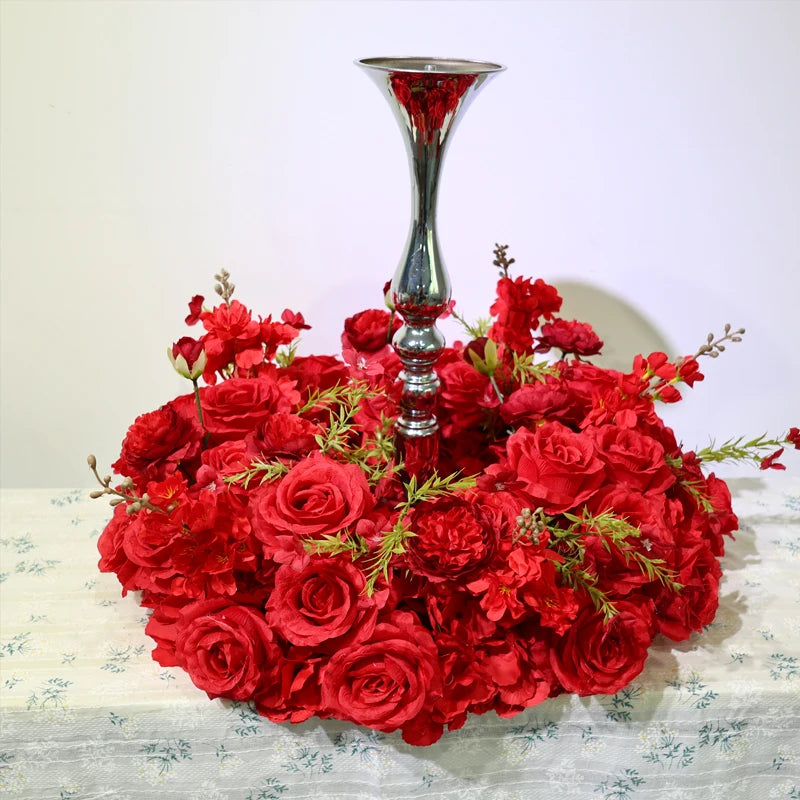 70/50/40/30/20cm New Wedding Table Centerpiece Flower Wreath, Candlestick Decor, Rose, Green Leaf, Floral Arrangement, Christmas