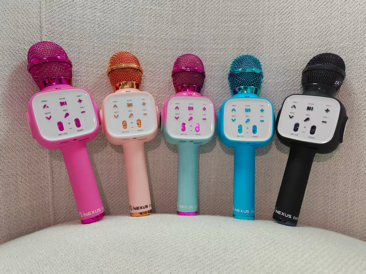 Wireless Bluetooth 5.2 Karaoke Microphone Portable Speaker Voice Changer RGB LED Premium Party Entertainment Singing Machine TWS Kids Adults Gift