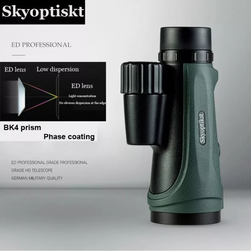 12X50 Outdoor Waterproof ED Telescopes Monocular Handheld  HD Bird Watching