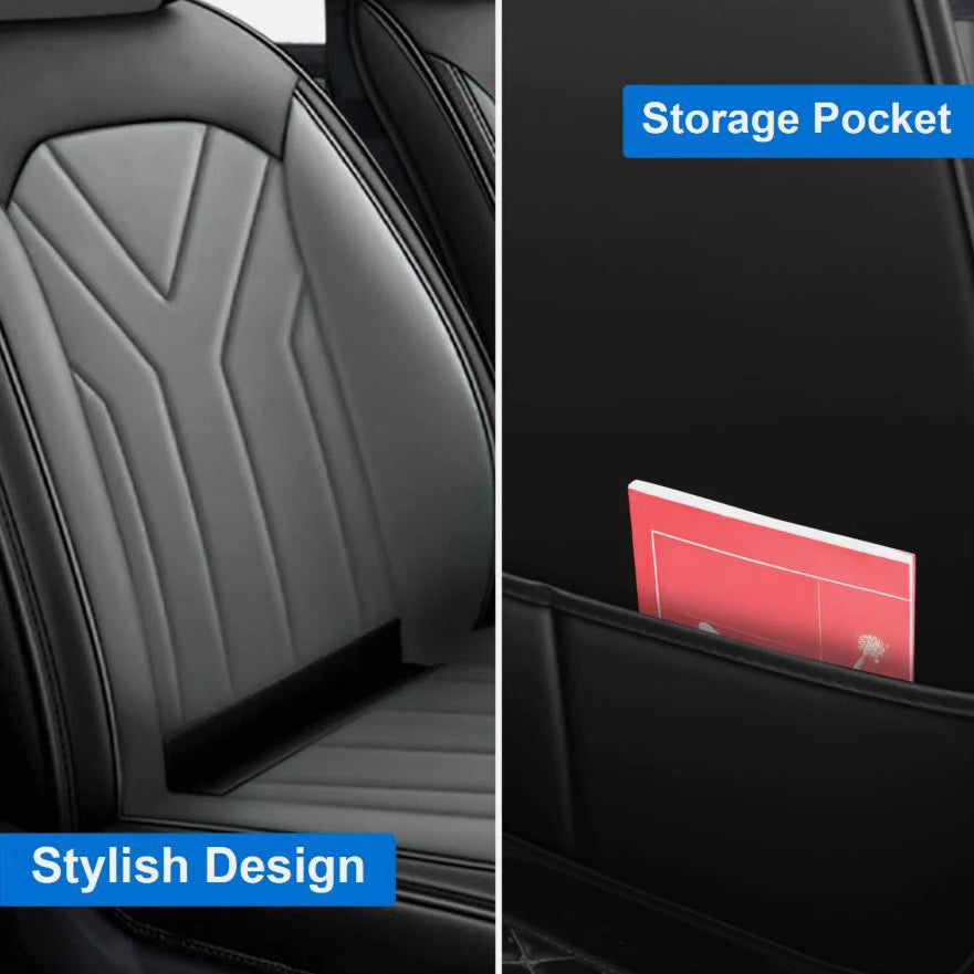 Full Set Car Seat Covers For Ford F150 2009~2014 Front & Rear Seat Covers PU Leather Cushion Set Four Season Universal Car SUV