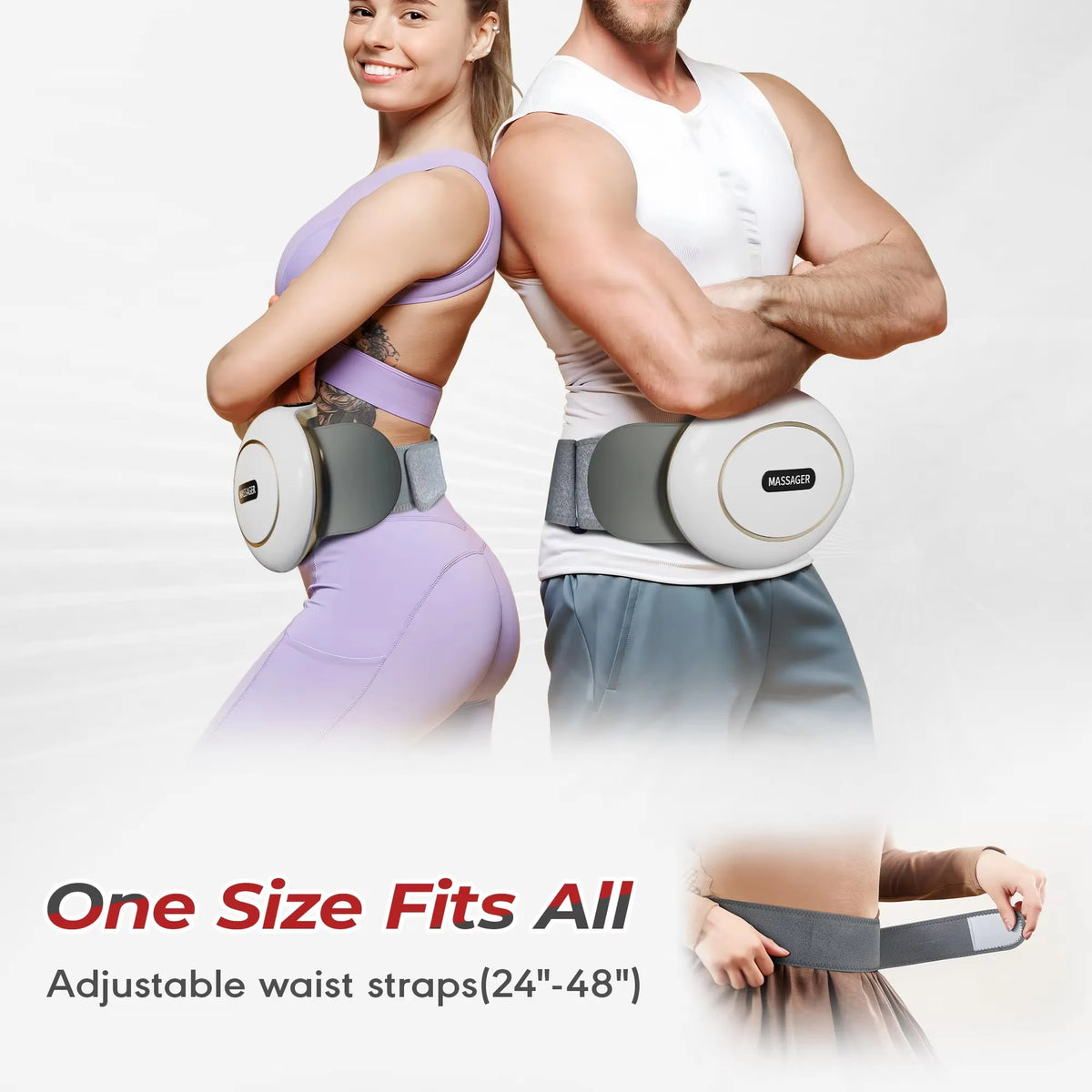 Abdominal Massager Electric Stomach Massager for Flattening Belly Multiple-use for Waist Abdomen Back Neck Leg 3 Modes, Rechargeable, Home Office Use, Mother's Day Birthday Christmas Gifts for Women Mom