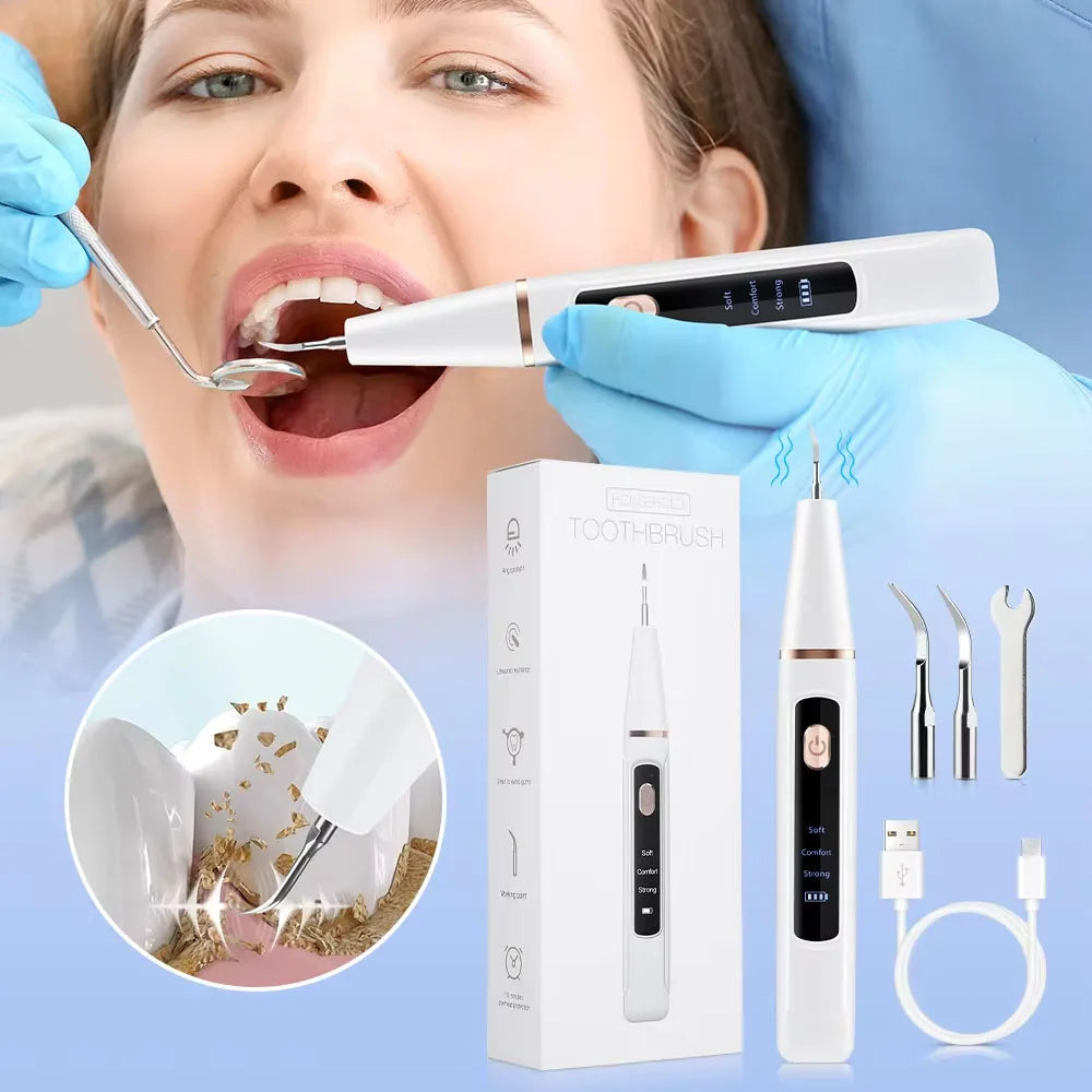 Cloud Prime Electric Ultrasonic Teeth Tartar Cleaner Dental Scaler Tool for Oral Care Teeth Whitening Stain & Plaque Removal For Christmas And New Year Gifts